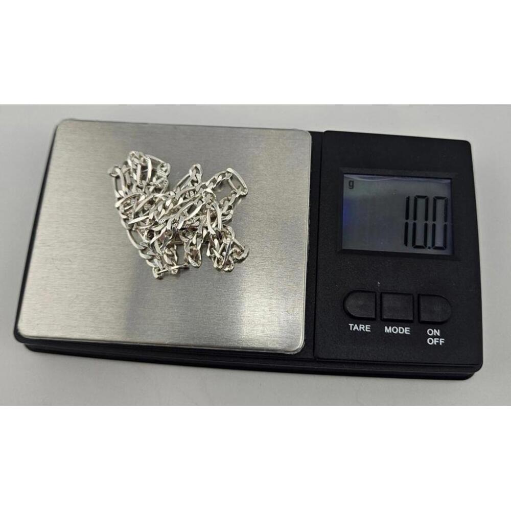 20in Sterling Silver 3.7mm Diamond Cut Figaro Necklace Chain - Picture 11 of 12
